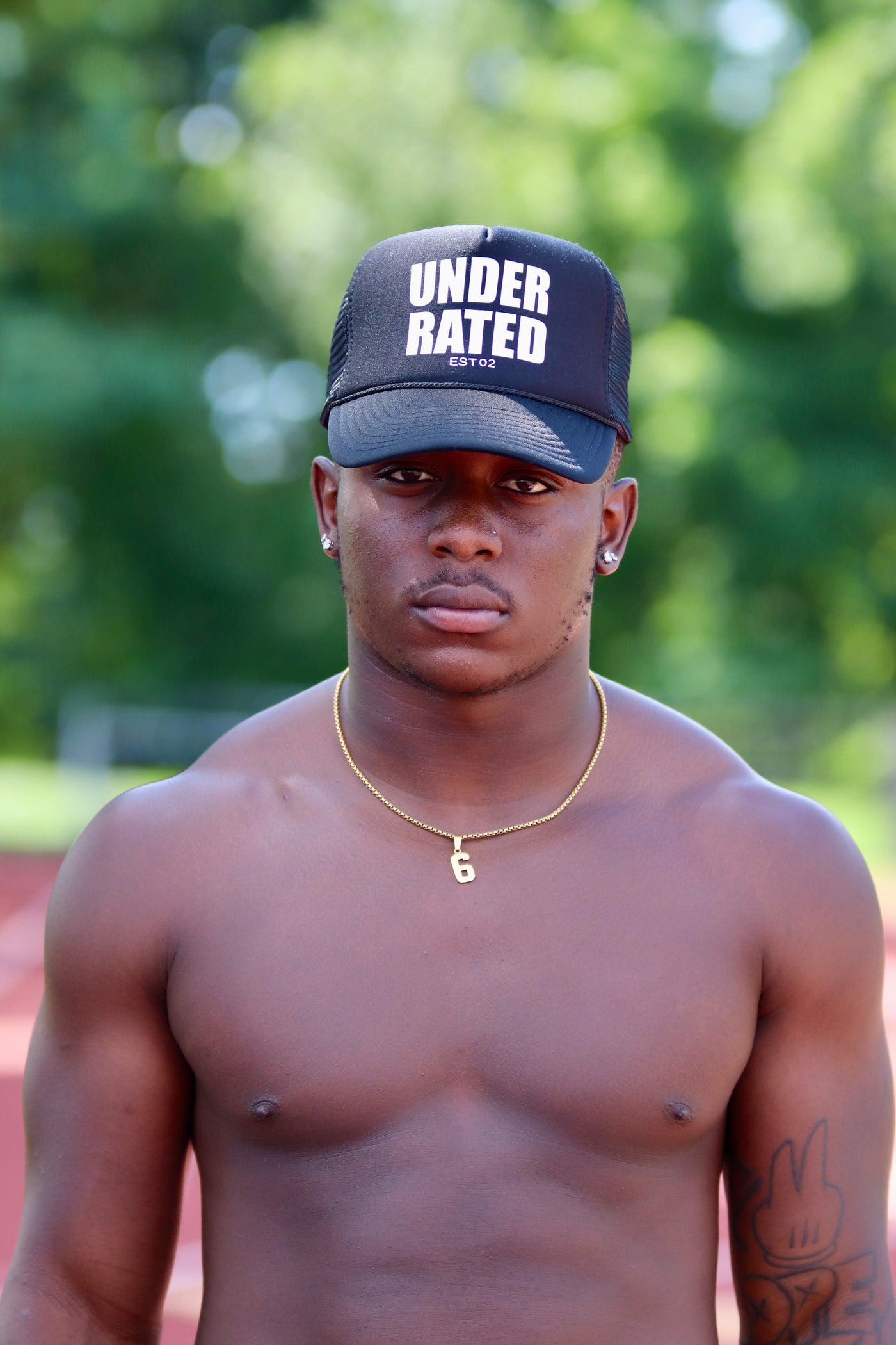 BLACK TRUCKER HAT WITH WHITE FONT