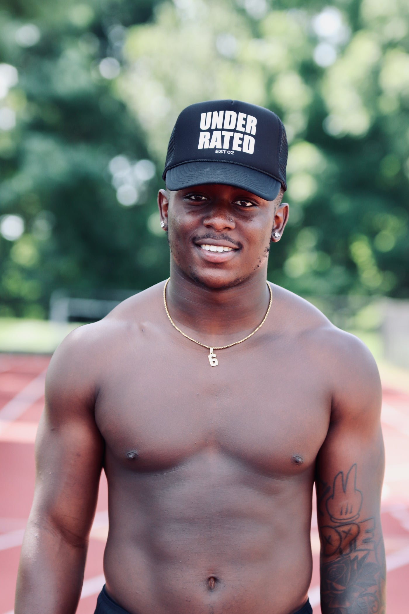 BLACK TRUCKER HAT WITH WHITE FONT