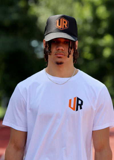 UR LOGO BLACK TRUCKER HAT