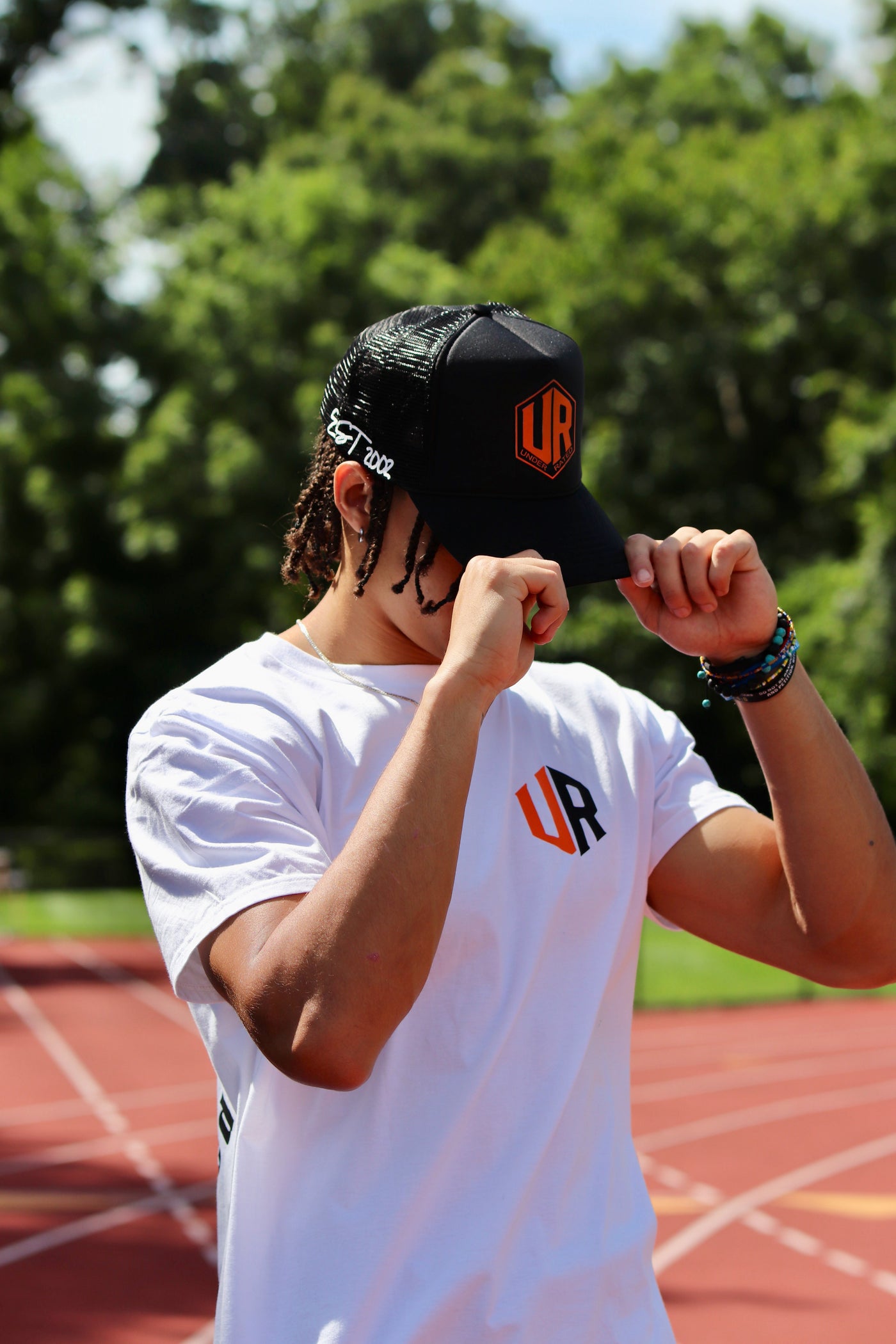 UR LOGO BLACK TRUCKER HAT