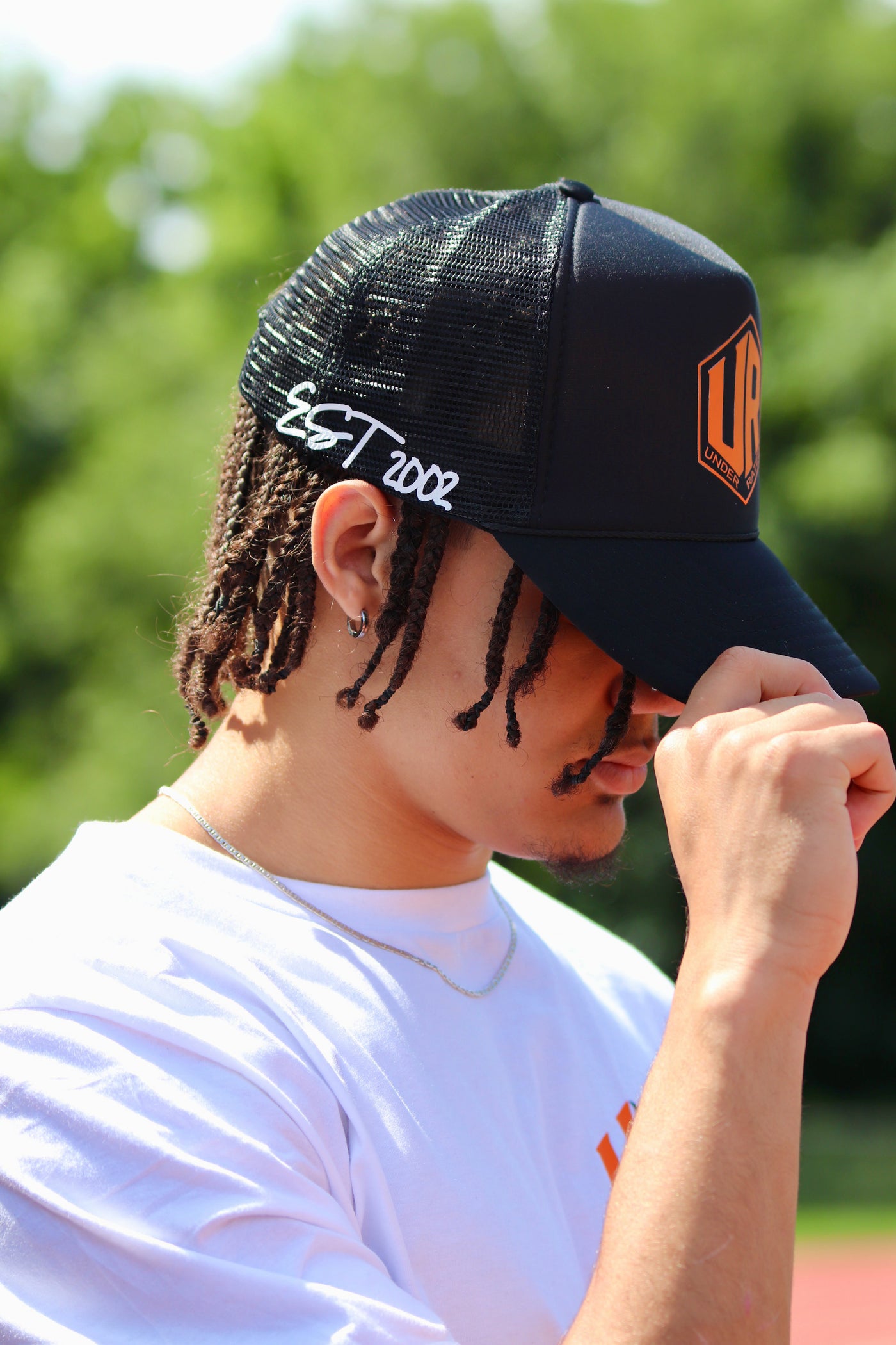 UR LOGO BLACK TRUCKER HAT
