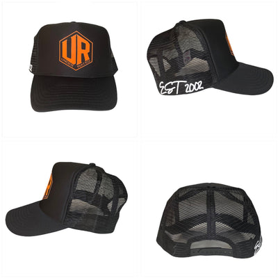 UR LOGO BLACK TRUCKER HAT