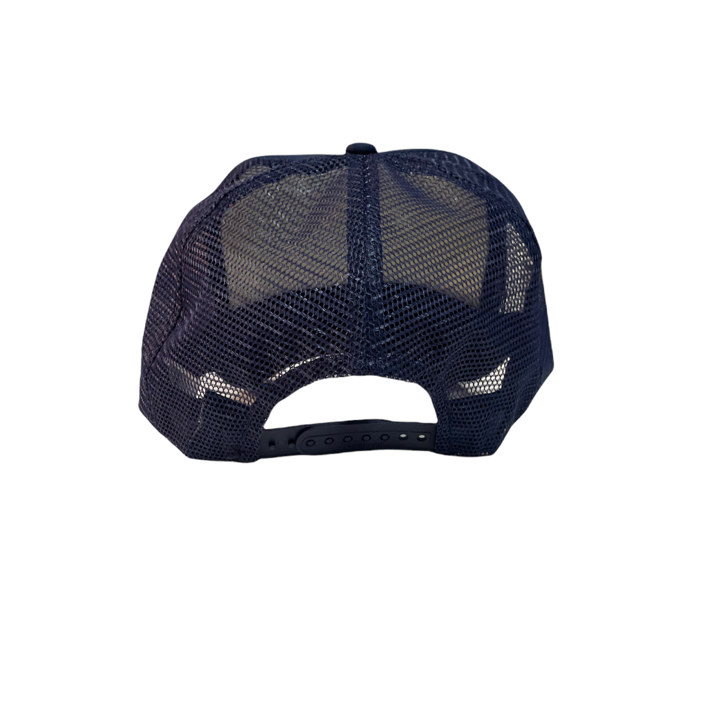 NAVY BLUE TRUCKER HAT WITH SKY BLUE FONT
