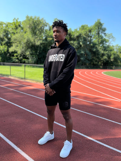 BLACK UNDERRATED HOODIE