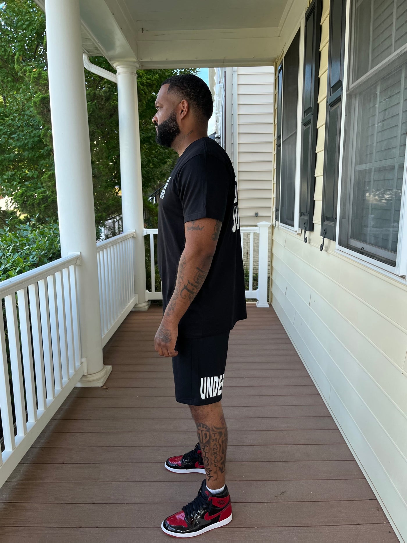 BHM BLACK T-SHIRT SIDE TEXT