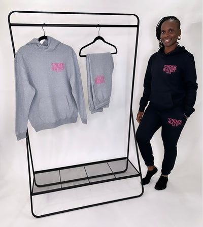 UNDERRATED SWEATPANTS PINK TEXT